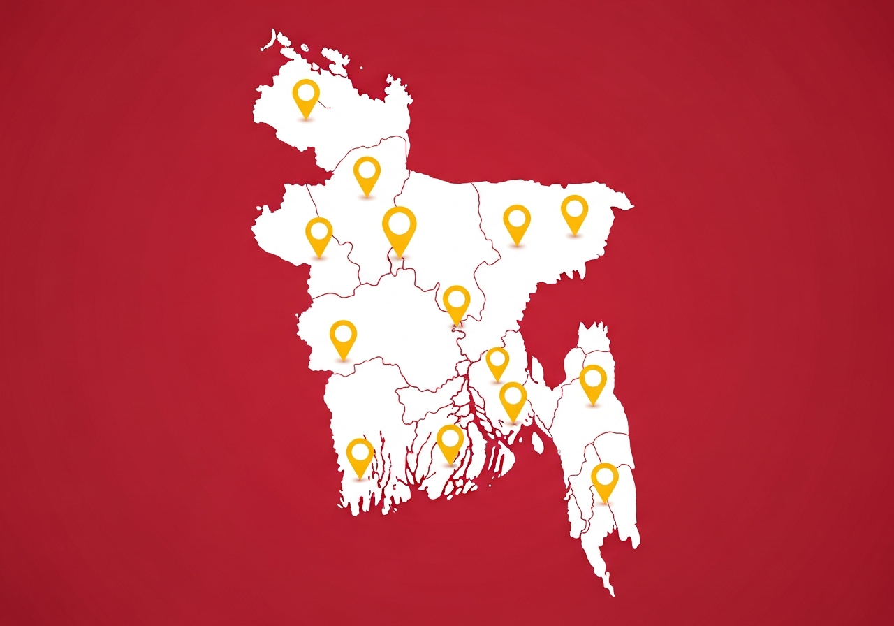 runcha bangladesh map